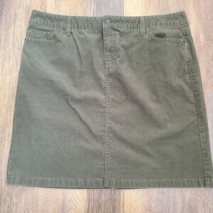 L.L. Bean Corduroy Mini Skirt Womens Size 16P